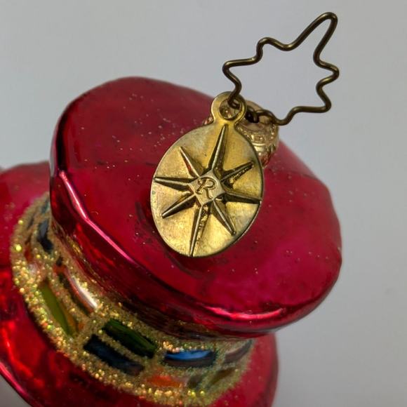 Christopher Radko Glass Christmas Ornament Handcrafted Snow Smirks Gem Snowman - Picture 7 of 9